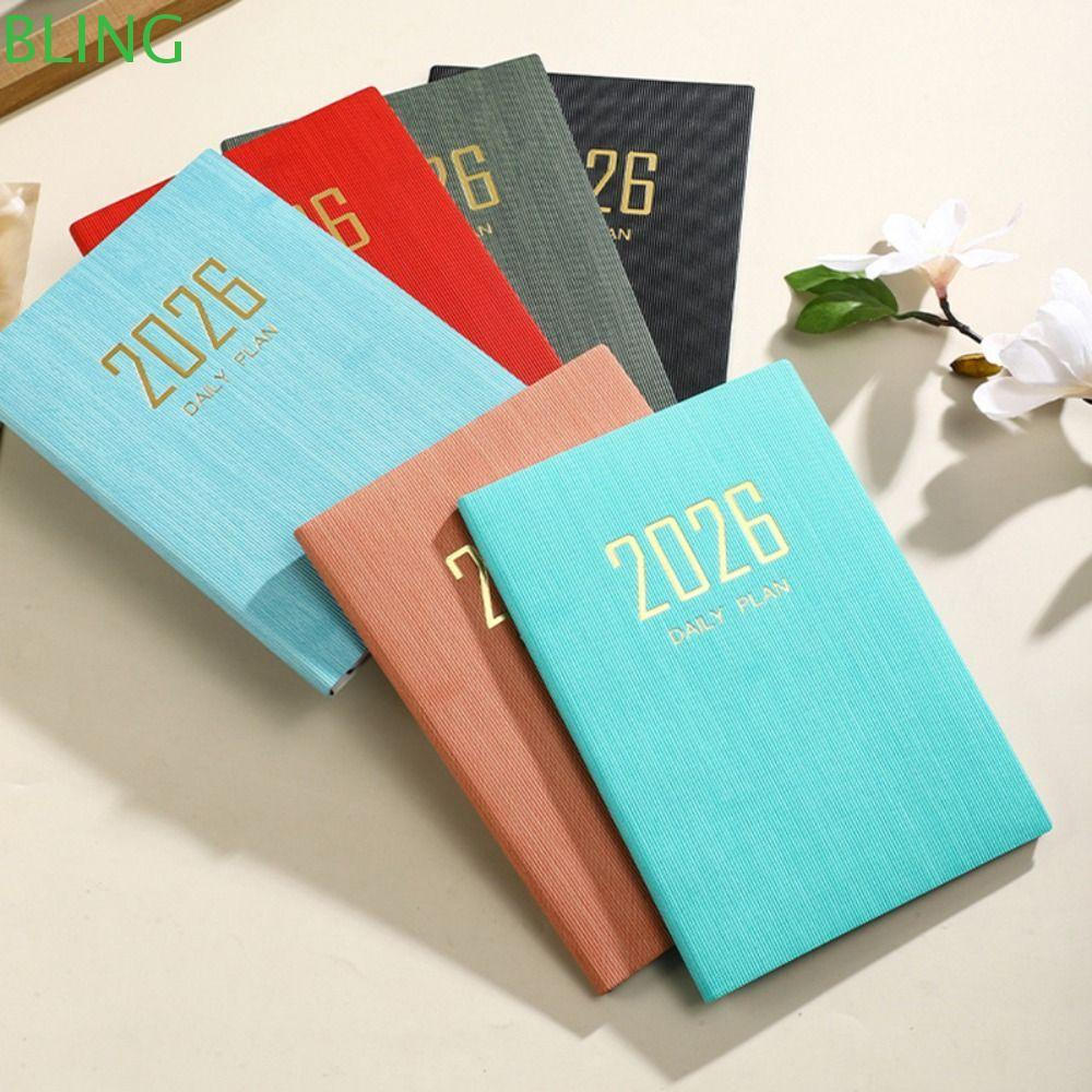 Livro De Programação BLING 2026 , Com Calendário , Livros De Compromissos Em Inglês , Lista De Tarefas , Planejador Sema