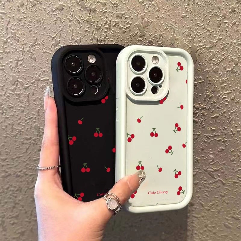 Capa De Telefone Cereja Fofa Para Samsung Galaxy A53 A52 A52S A06 A05 A05S A04 A04E A12 A13 A22 A23 A32 A33 A51 A71 A31 