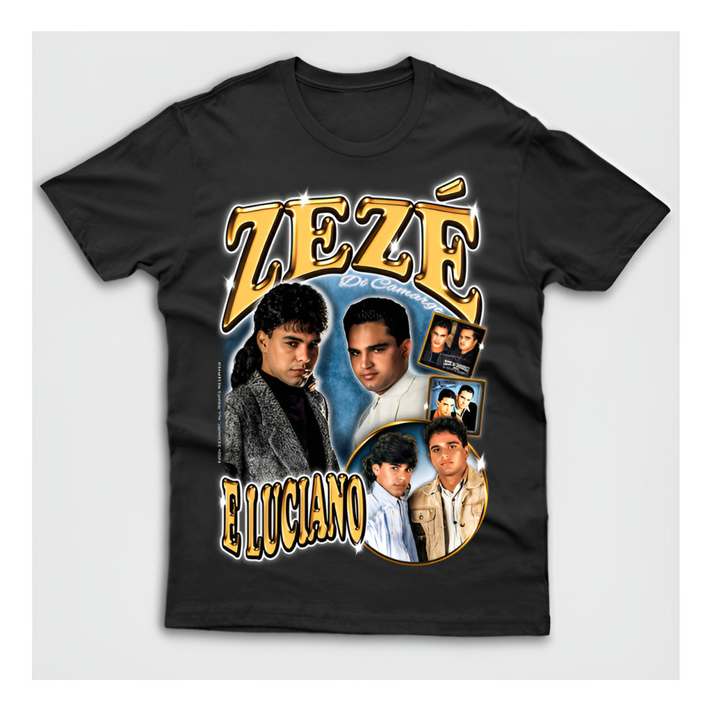 Camiseta Algodão Zezé Di Camargo E Luciano em Oferta na Shopee