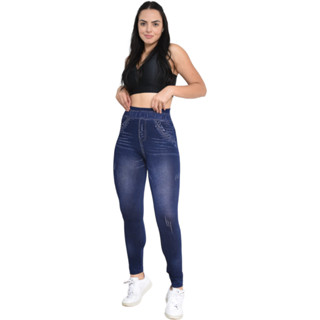 Calça Legging Fake Jeans Seu Novo Básico Favorito em Oferta na Shopee