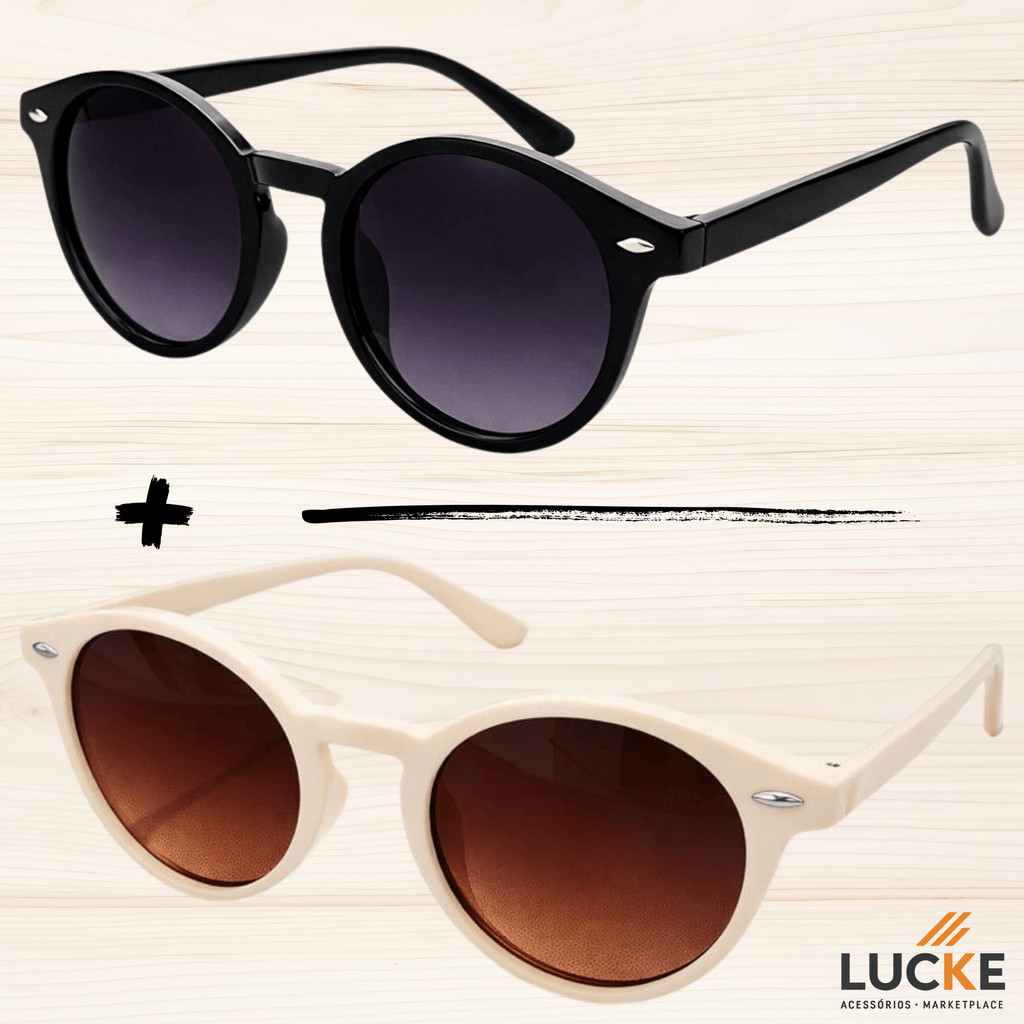 2 Óculos de Sol - VINTAGE Clássico, Unissex, Estiloso. | 100% Qualidade | Entrega Rápida