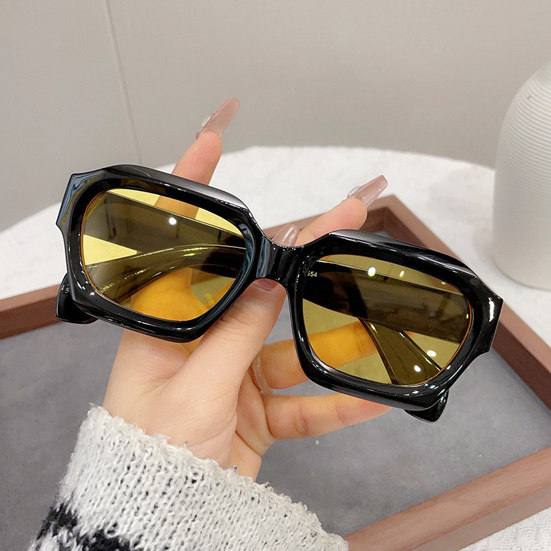 oculos de sol masculino Óculos de sol feminino High-End grande rosto óculos de sol masculino Anti-ultravioleta 2024 novo