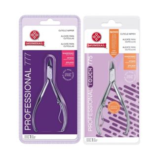 Kit 1 Alicate Cutícula Mundial Inox 777 + 1 Alicate Cutícula Mundial 775 Touch Manicure Unhas Aço Inoxidável em Oferta na Shopee