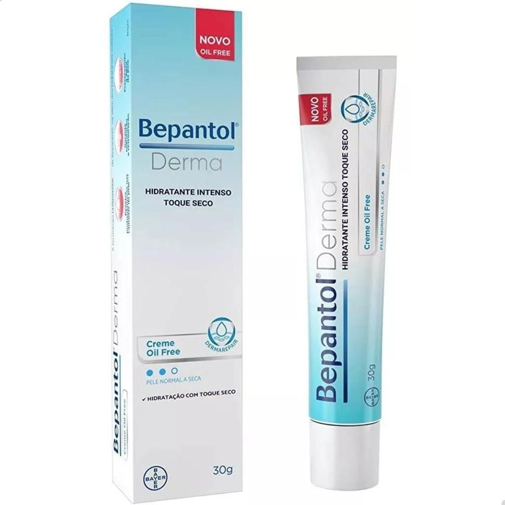 Bepantol Derma Toque Seco 30g Hidratante Reparador Facial Corporal Pele Mista Oleosa Diário Prático