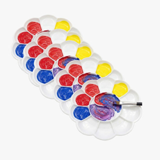 Kit 5 Godes Flor Para Pintura Infantil 12 Cavidades Plastico Resistente em Oferta na Shopee