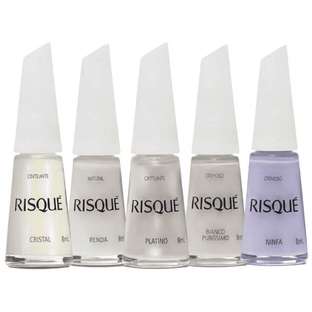 Kit Esmalte Risqué P/ Francesinha C/ 5 Un de 8 ml em Oferta na Shopee