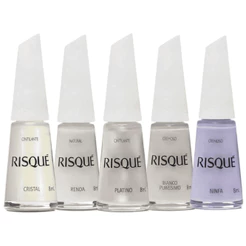 Kit Esmalte Risqué P/ Francesinha C/ 5 Un de 8 ml