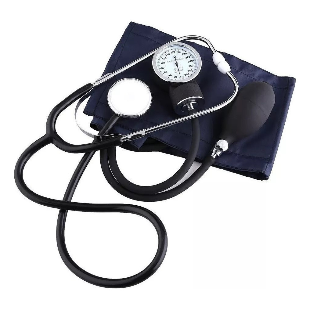 Esfigmomanometro + Estetoscopio Medidor de Pressão Arterial Aneroide