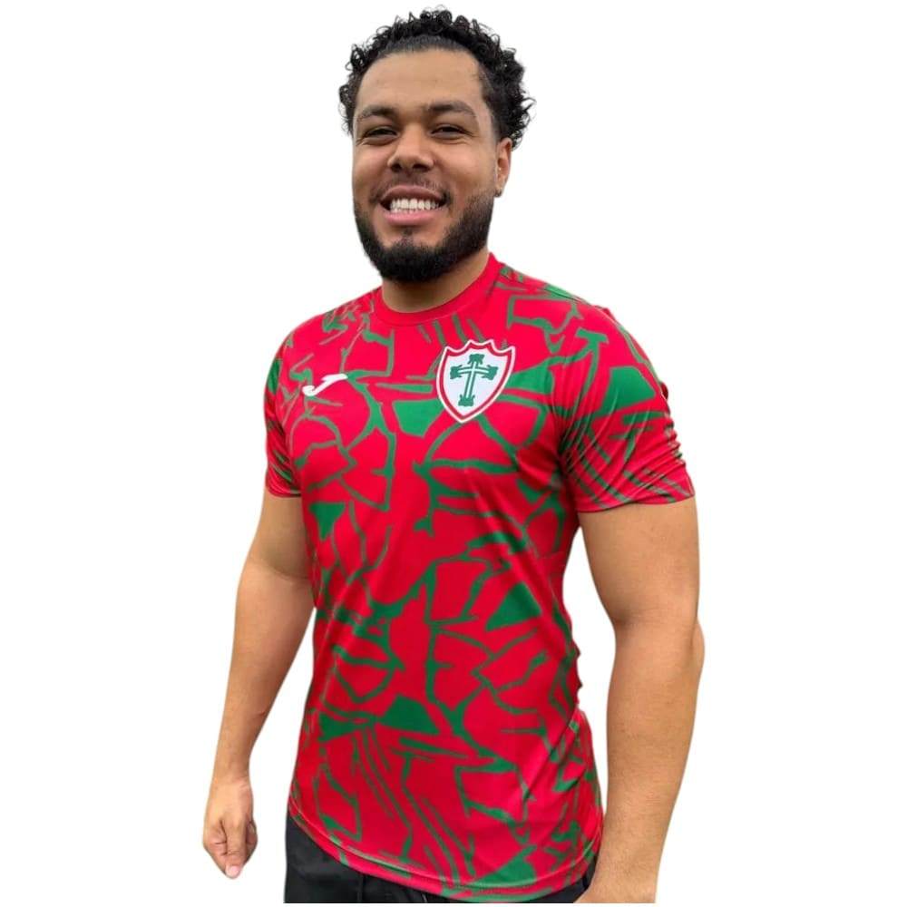 Camisa Portuguesa Joma Pré Jogo Vermelha em Oferta na Shopee