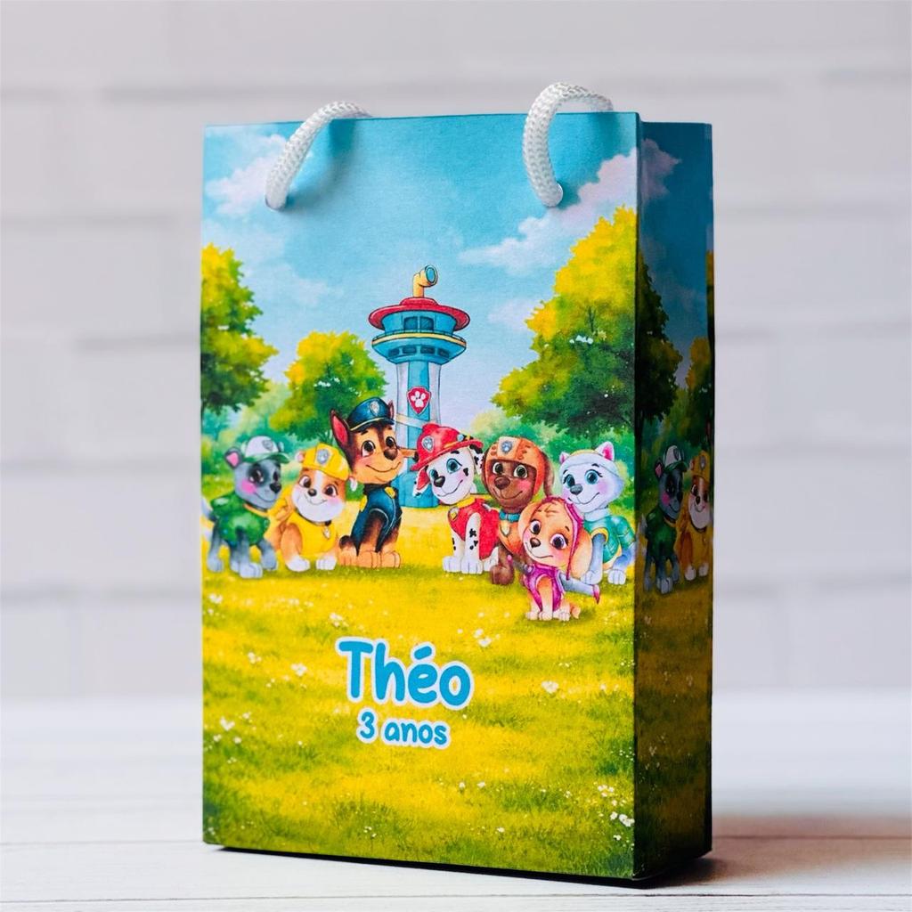 Sacolinha Patrulha Canina | Personalizada Com Nome | Mimos Festa Aniversário Lembrancinhas Personalizados