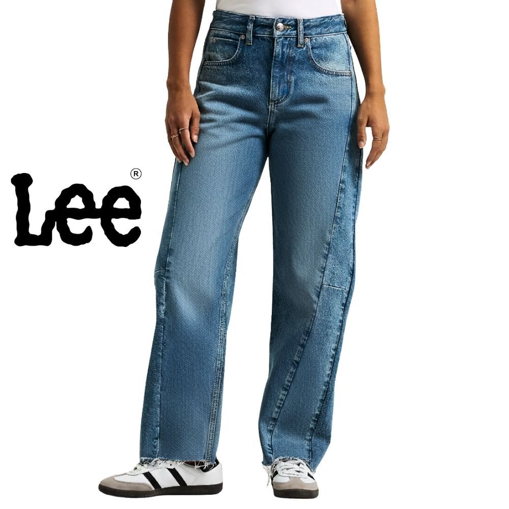 Calça Feminina Jeans Lee Barrel Intensity Light Solta Cintura Média Ref. 3380L