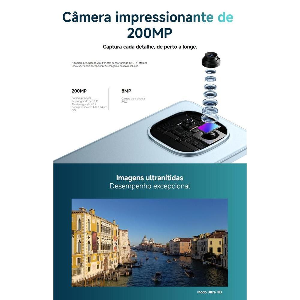 Celular Xiaomi Note 15 Pro 5G 256GB/512GB 16GB RAM Expandida Tela AMOLED 120Hz 200MP NFC