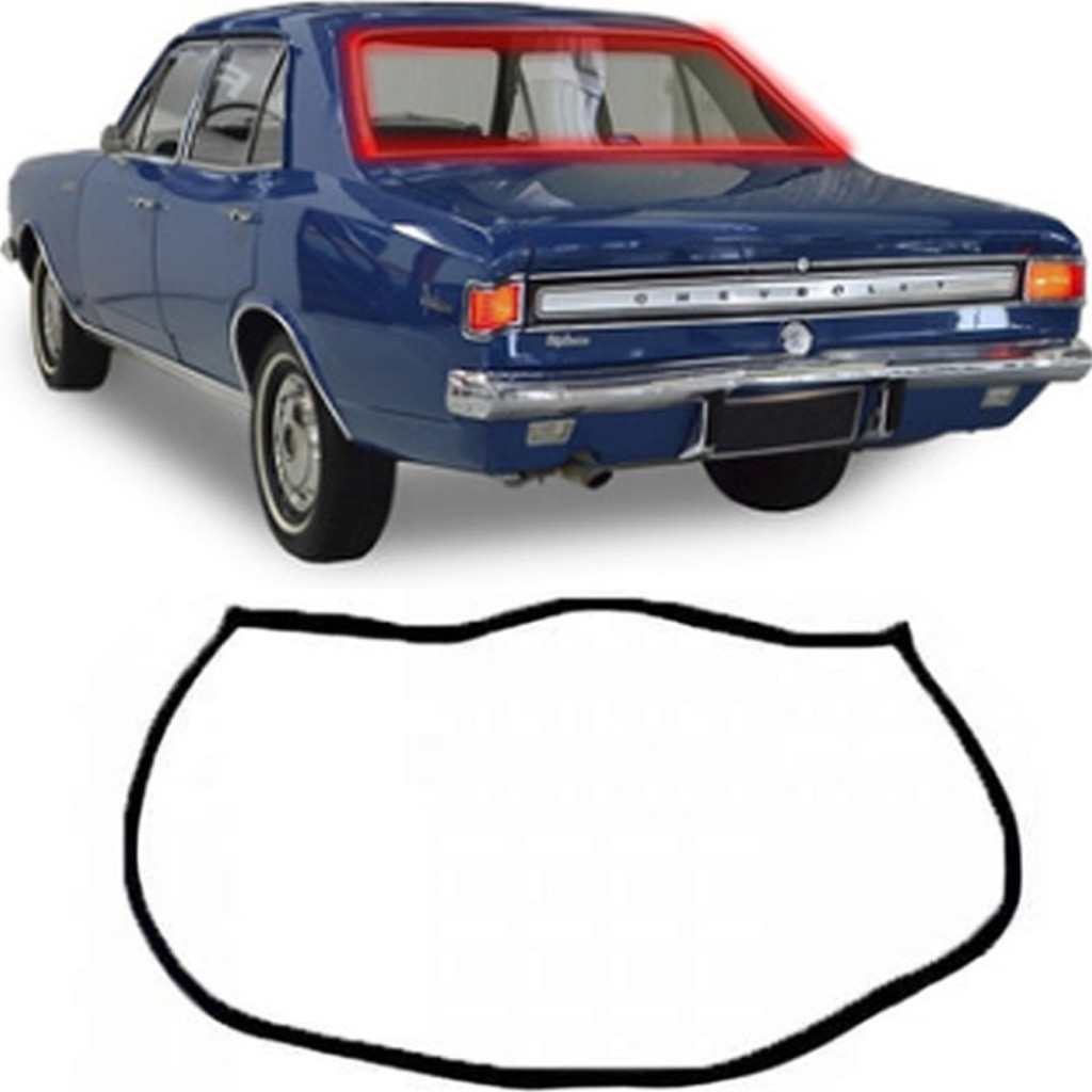 Borracha Vigia Traseiro Opala 68 a 92 4 Portas Stand Sem Friso