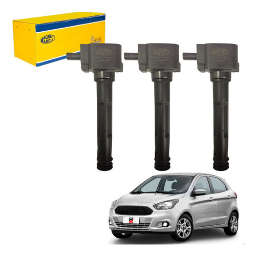 Kit 3 Bobinas Ignicao Ford Ka 2014 2015 2016 2017 2018...