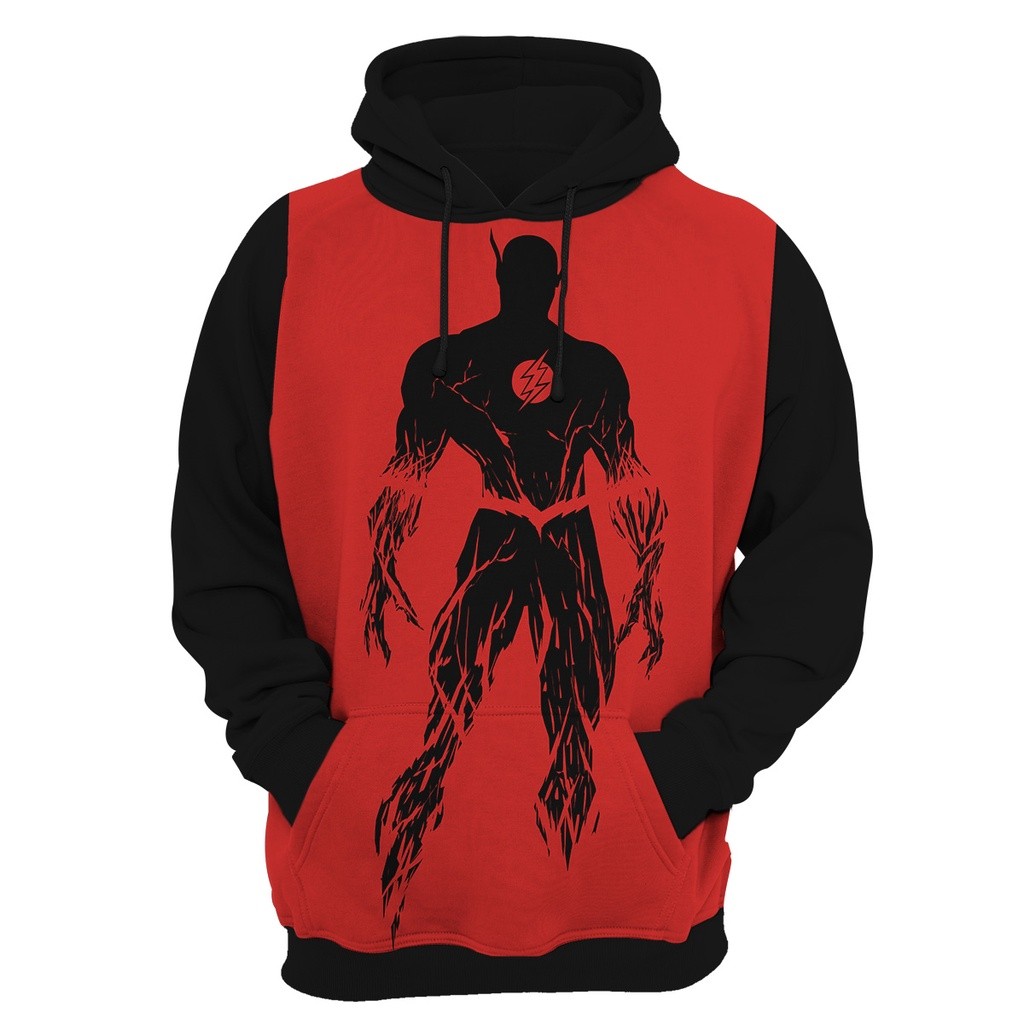 Moletom The Flash Com Capuz Infantil Flanelado Blusa Frio