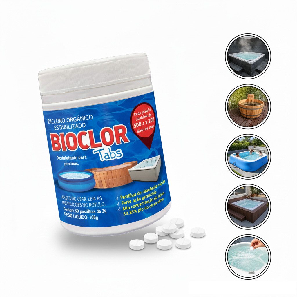 50 Pastilhas para Desinfecção da Água de Banheira Hidro, Jacuzzi e Spa em Oferta na Shopee