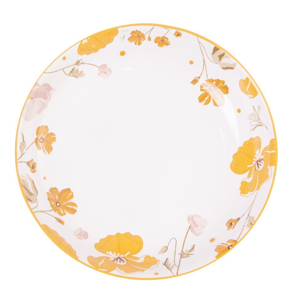Prato Fundo Wolff Doce Encanto 22cm Amarelo Cerâmica