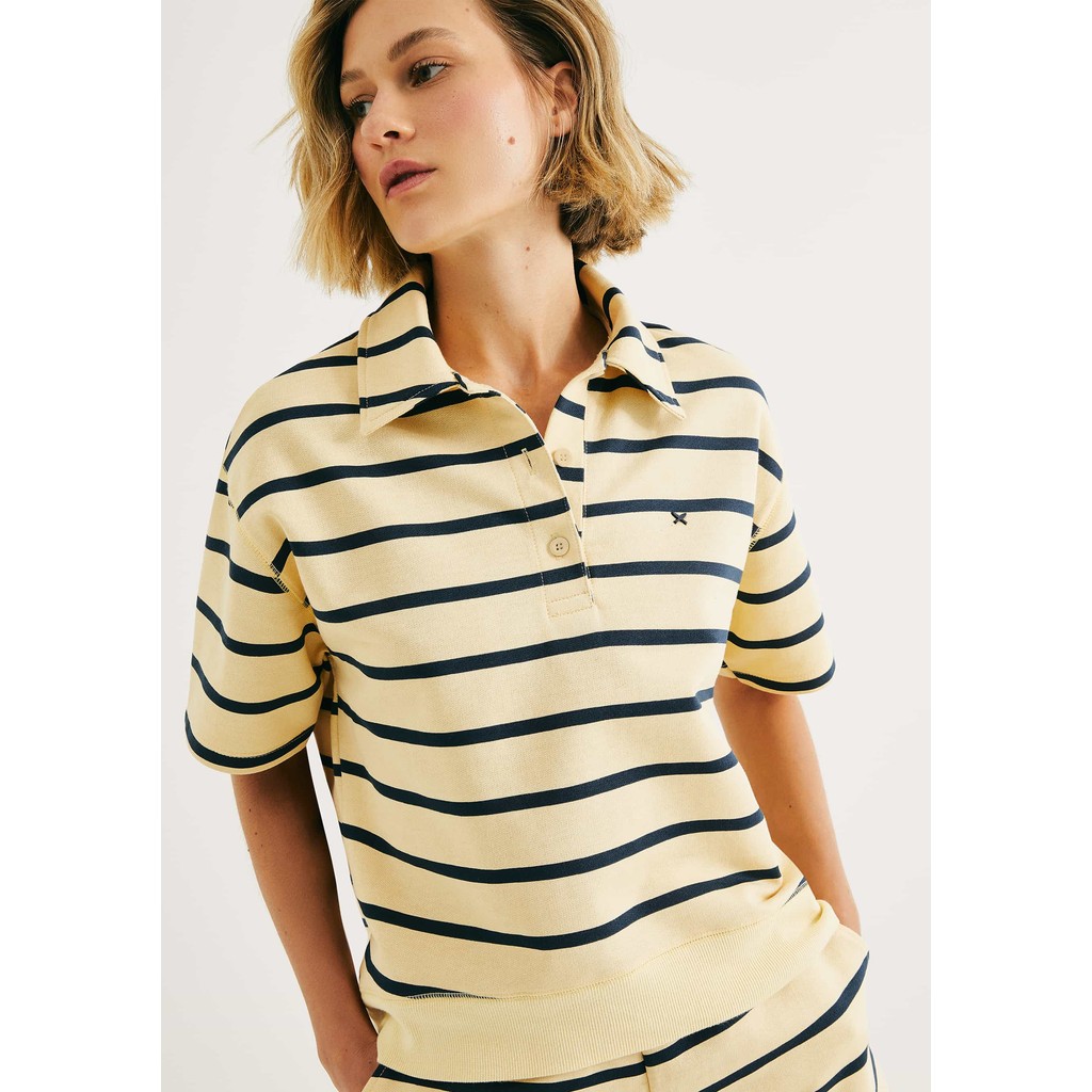 Polo Feminina Em Moletinho Fio Tinto em Oferta na Shopee