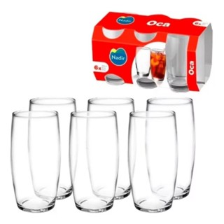 Jogo De Copos De Vidro Com 6 peças 300ml - Oca Nadir Figueiredo em Oferta na Shopee