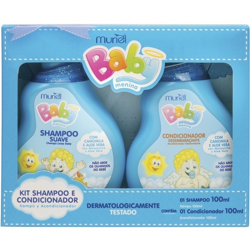 Kit Shampoo e Condicionador Baby Muriel Original – 100 ml em Oferta na Shopee