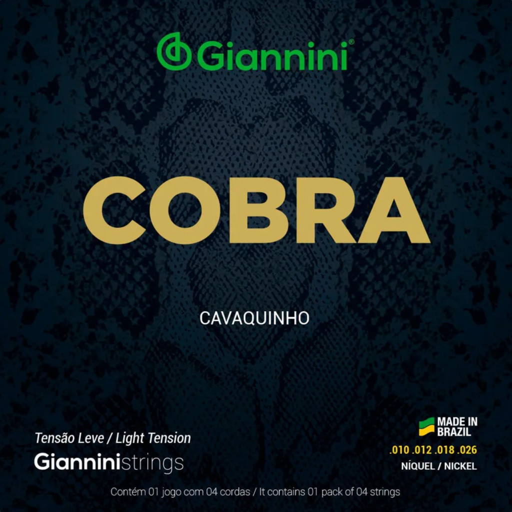 Encordoamento Cavaquinho Giannini Cobra Tensão Leve GESCL