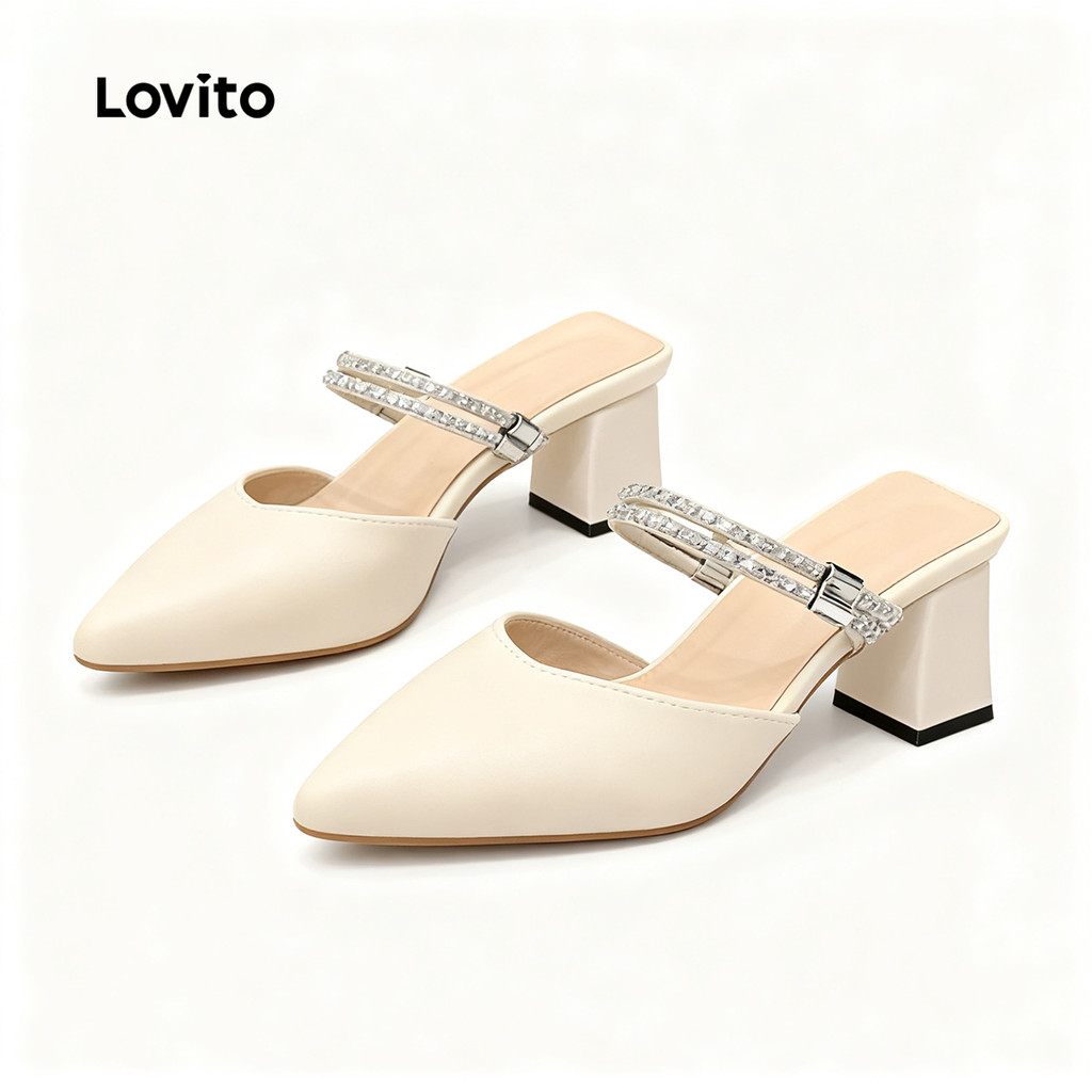 Lovito Saltos Elegantes e Simples para mulheres LFA97142