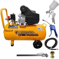 Compressor Portátil Lub 8,6 Pés 2HP 50L com Kit 5 Peças EVALD TRACTOR COMPBRASIL