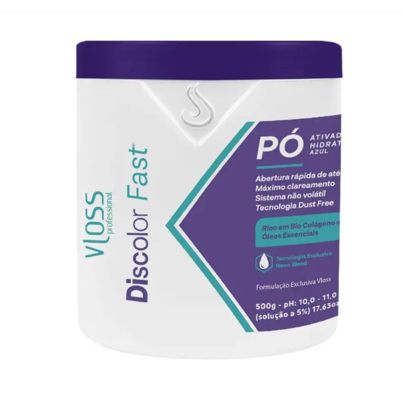 Vloss Pó Discolor Fast Ultra Descolorante Azul 500g