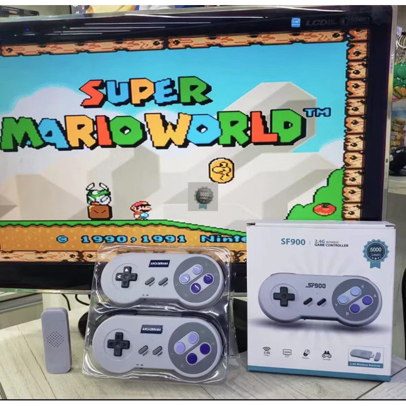 Video Game Retrô SF900 Super Nintendo 2400 jogos + 2 controles s/ fio Otimo Qualidade