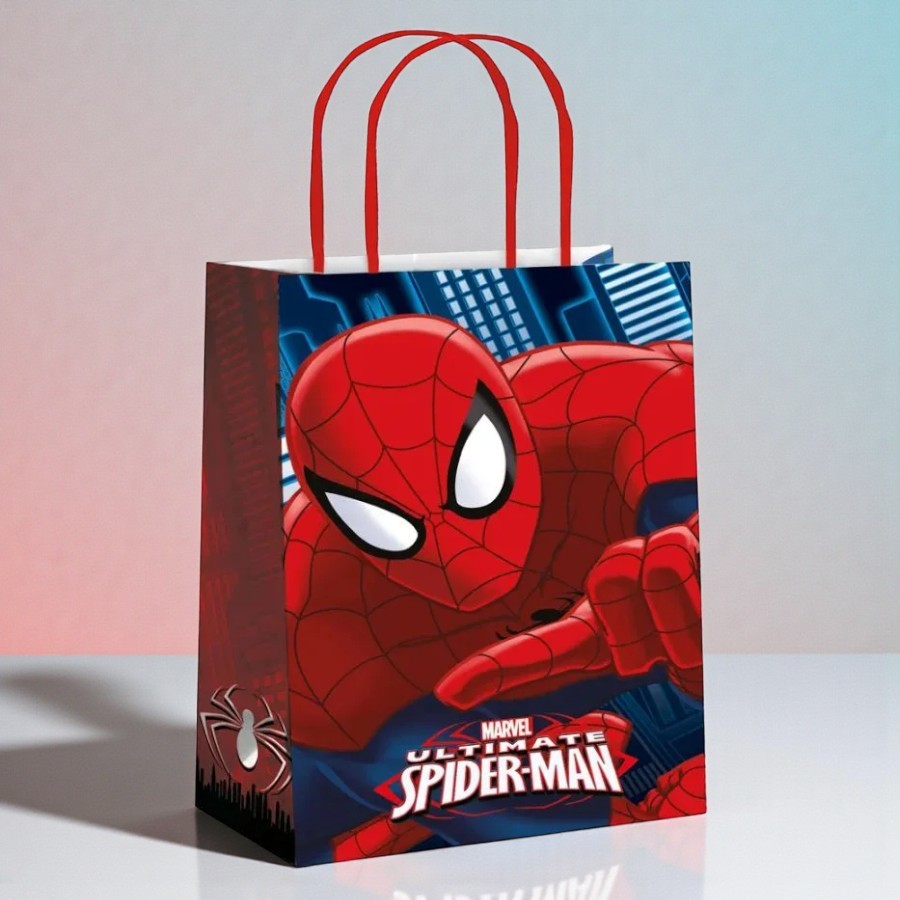 Sacola de Papel - Spider Clássico - G 32x26,5x13cm - Disney Original - 10 unidades - Cromus - Rizzo