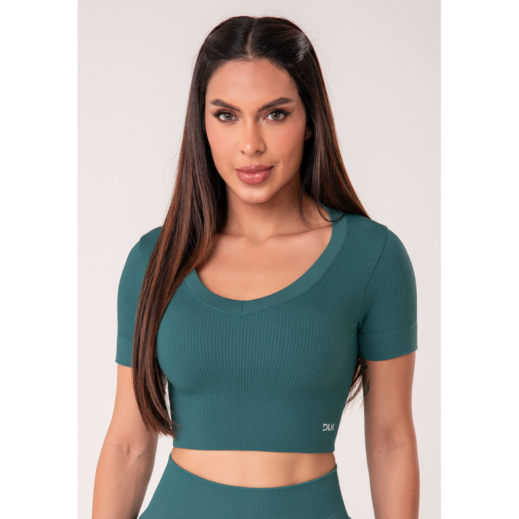 CROPPED FEMININO CANELADO SEAMLESS+ DLK