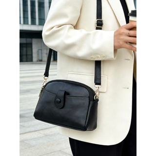 Bolsa Simples Em Couro Encerado Modelo Exclusivo Ombro Transversal De Feminina T308 LING em Oferta na Shopee