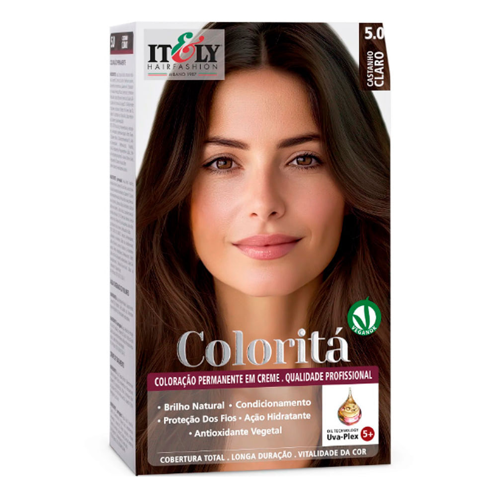 Coloração Itely Coloritá em Creme Cor Castanho Claro 5.0