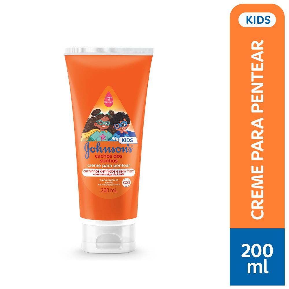 Creme para Pentear Infantil Johnsons Cachos dos Sonhos 200ml em Oferta na Shopee