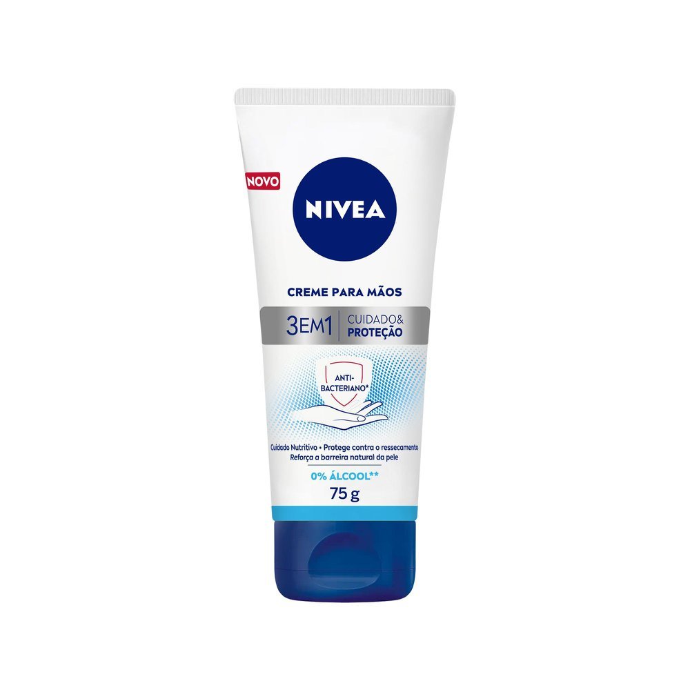 Creme para Mãos Nivea 3 em 1 Ação Antibacteriana 75g