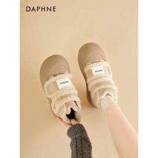 Daphne botas de neve de pelúcia femininas 2026 novo estilo sapatos de inverno pão quente sapatos de pelúcia de sola gros