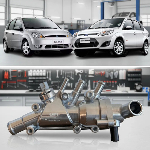 Imagem Carcaça Com Válvula Termostática Fiesta Ka Zetec - 2005/2015