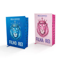 Kit 2 Bíblias Sagradas Letra Grande, Capa Dura com Harpa e Índice - Palavras de Jesus em Vermelho