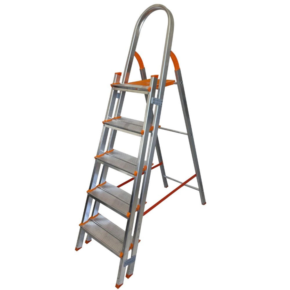Escada de alumínio com 5 degrau duplos residencial EMD005 - Agata em Oferta na Shopee