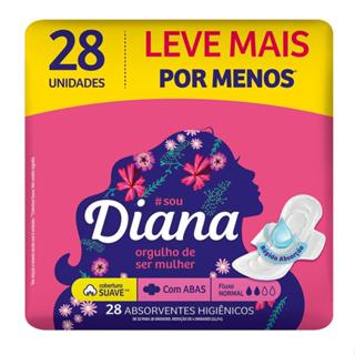 Absorvente Diana Suave Com Abas 28 Unidades em Oferta na Shopee