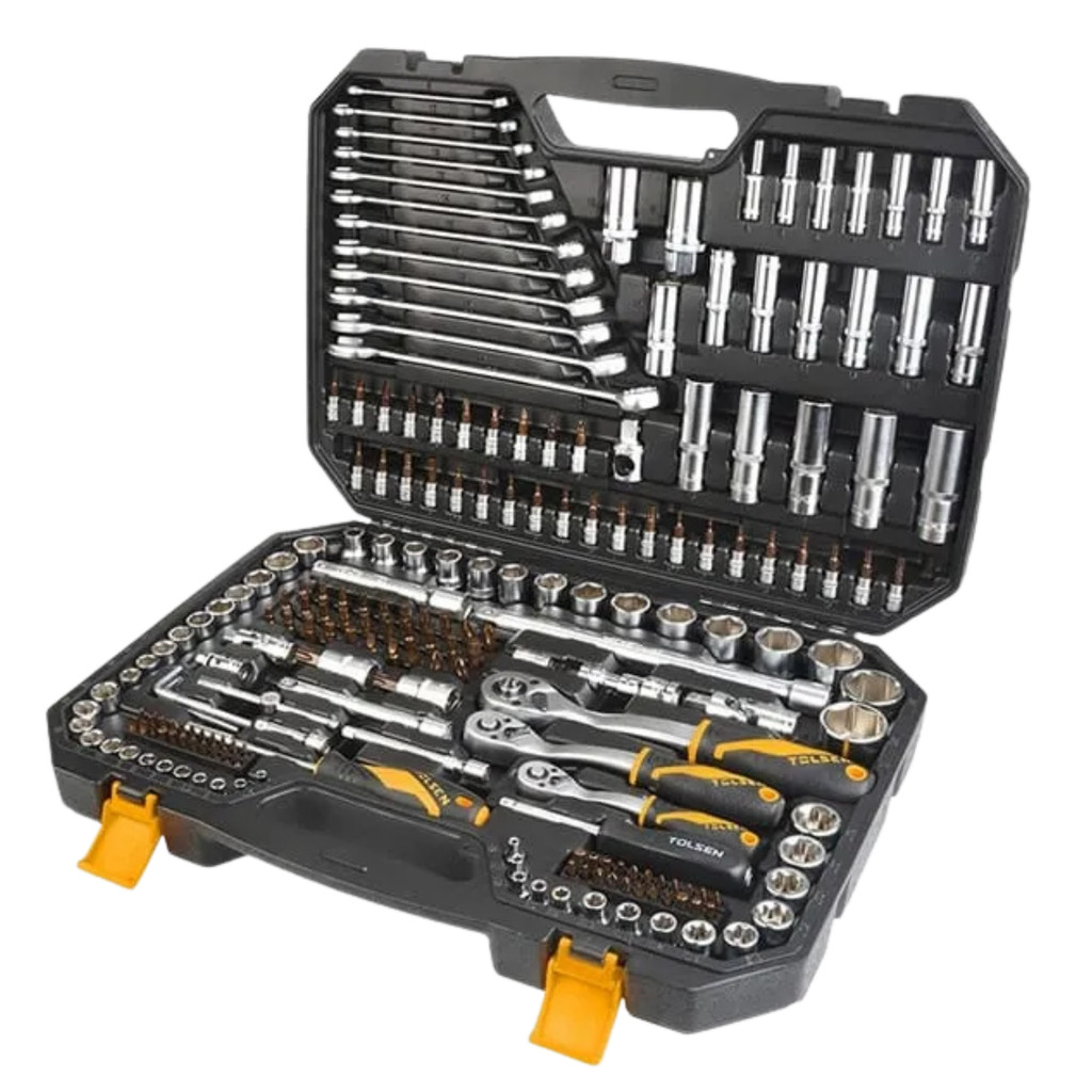 Kit Jogo Ferramentas 216 Peças Soquetes Allem Torx Combinada