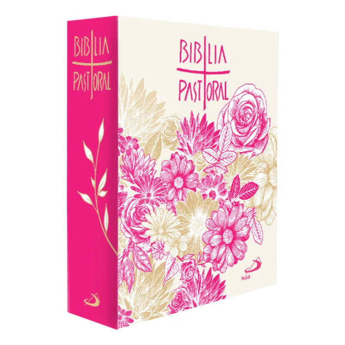 Bíblia Pastoral - Bolso - Capa Dura Floral Rosa (bíblia Católica)