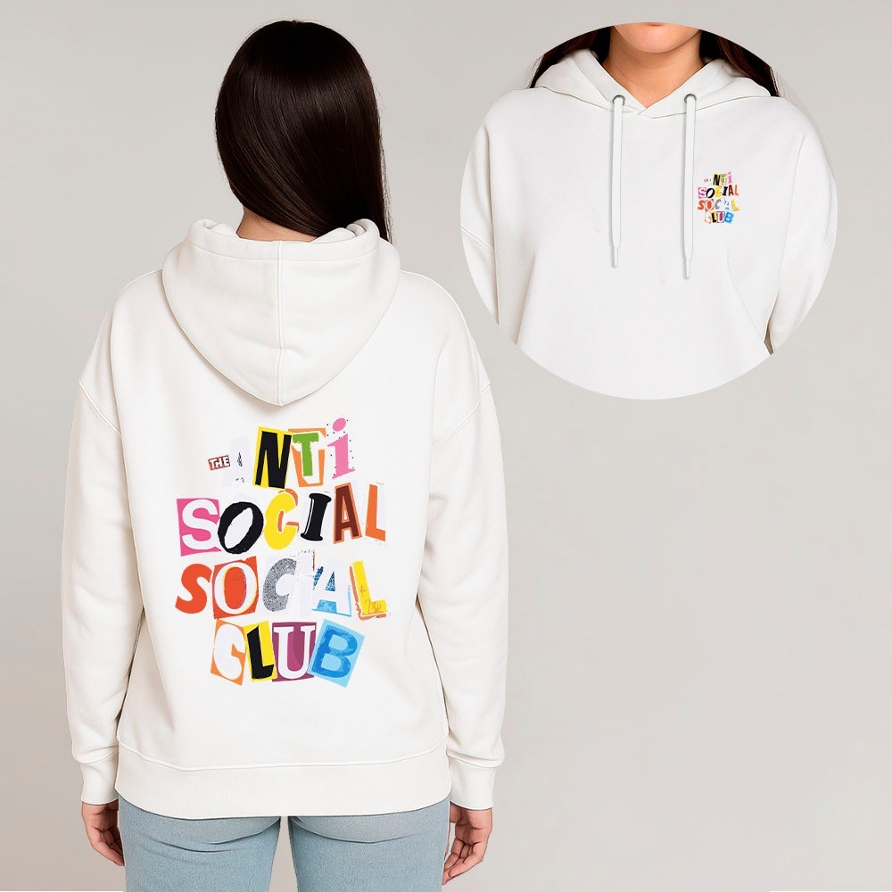 Blusa de Frio Feminina Algodão Moletom The Anti Social Social Club Streetwear Moda Casual Urbano