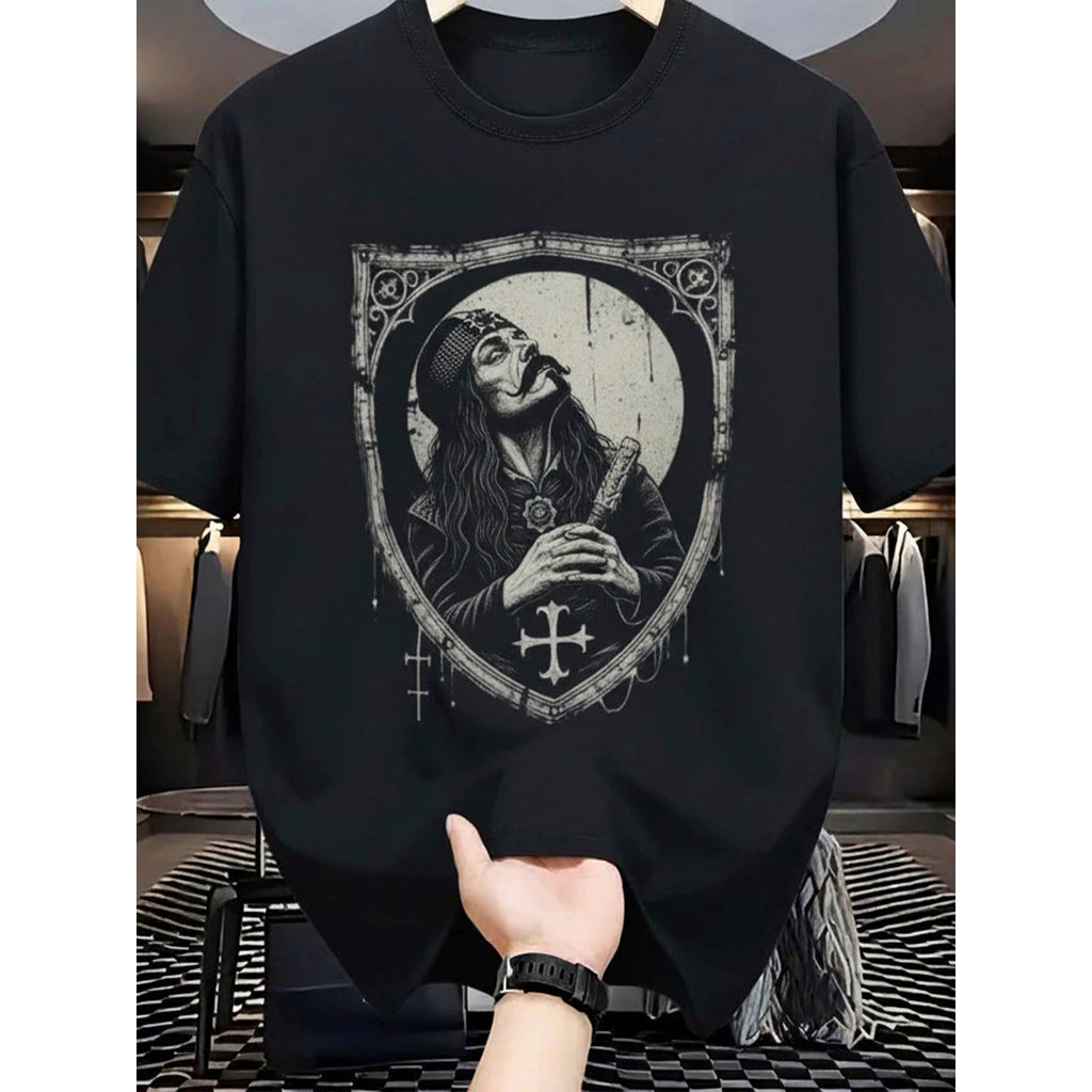 Camiseta Masculina Streetwear Dark Kingdom Estampada Lançamento Camiseta 100% Algodão Camisetão - Excelencia