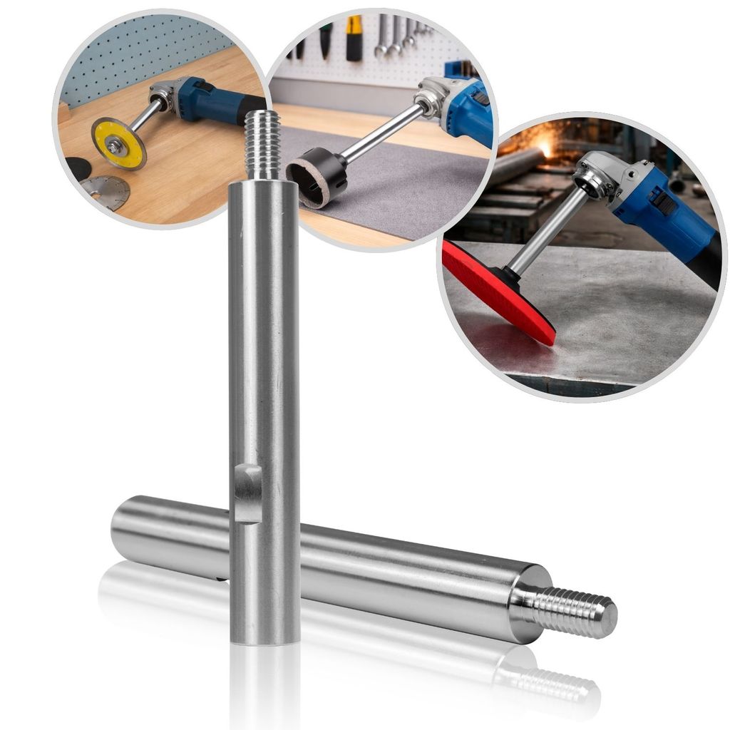 Haste Alongador Prolongador Extensão 14cm Parafuso M10 / M10 pra Politriz Rotativa Esmerilhadeira