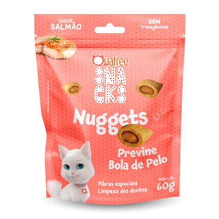 Snacks Quatree Nuggets para Gatos Sabor Salmão 60g em Oferta na Shopee