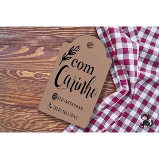 100 Tags Kraft Com Carinho em Oferta na Shopee