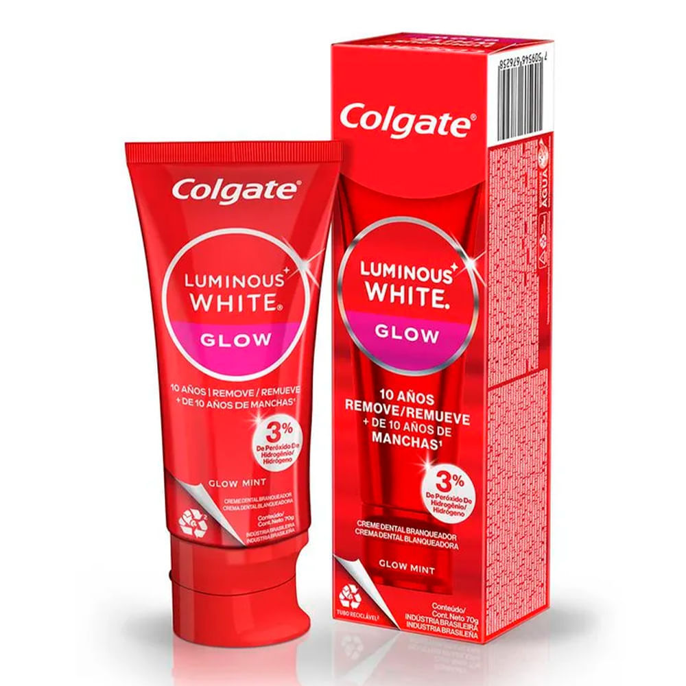 Creme Dental Colgate Luminous White Glow 70g em Oferta na Shopee