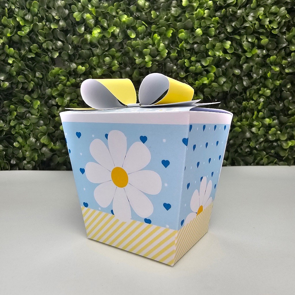 Caixa Sushi MARGARIDAS AZUL - Personalizados - Festa infantil - Aniversário - Lembrancinha