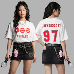 Camiseta Premium 100% Algodão BTS Arirang Tour 2026 Streetwear Unissex Coreano